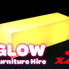 Hire Glow Rectangle Bench - Package 2