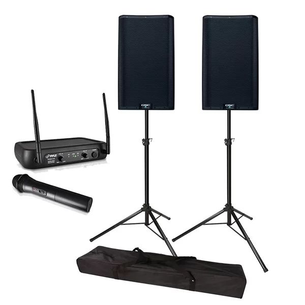 Hire PA System With Corded Mic And Speaker Stands, from Chair Hire Co
