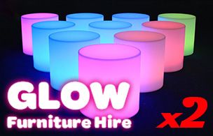 Hire Glow Cylinder Seats Package 2, hire Chairs, near Smithfield