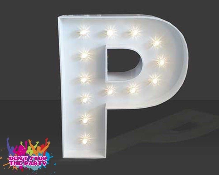 Hire LED Light Up Letter - 60cm - P, hire Party Lights, near Geebung