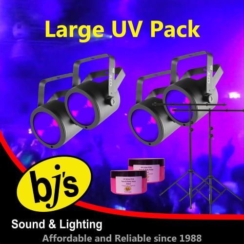Hire Large UV Party Pack, hire Party Lights, near Newstead