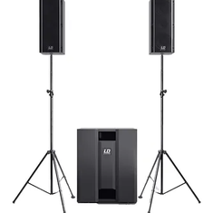 Hire 1300 Watt PA Sound Speaker System with wired Mic