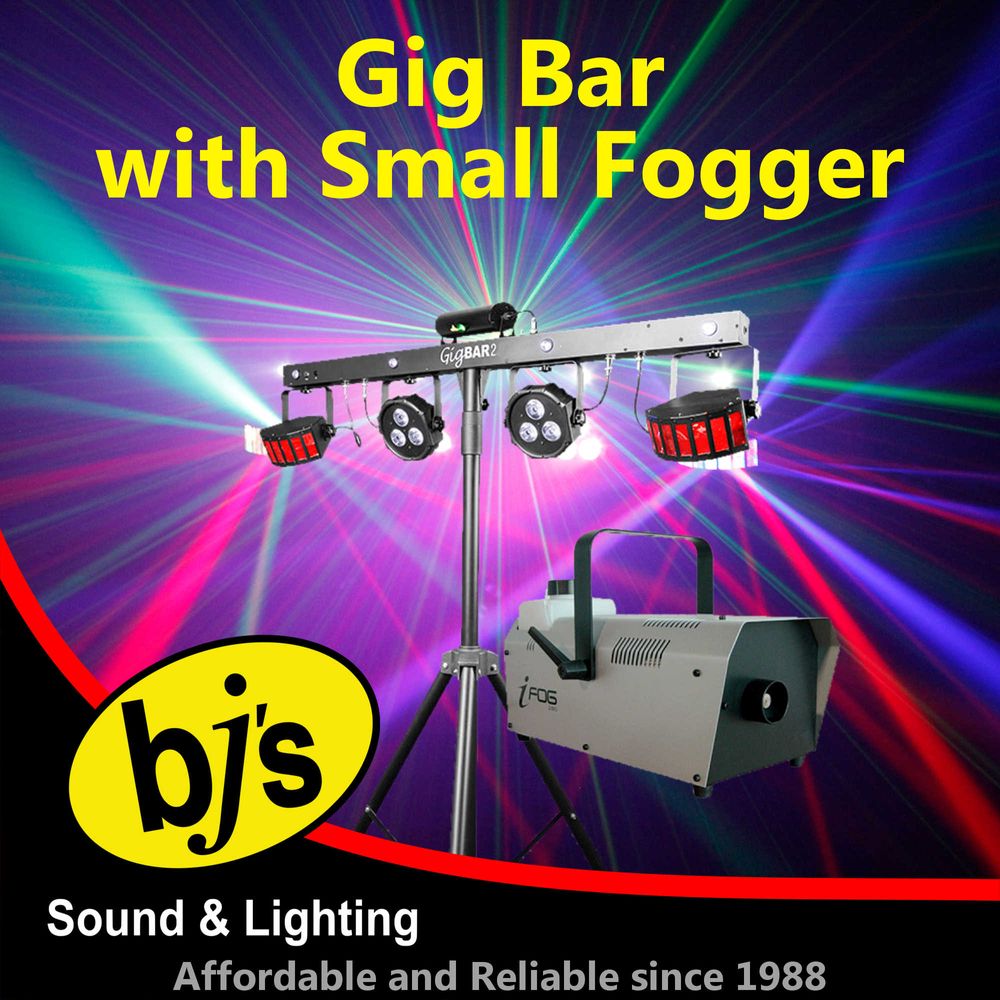 Hire Gig Bar with Small Smoke Machine, hire Party Lights, near Newstead