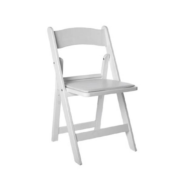 Hire White Padded Folding Chair Hire, from Melbourne Party Hire Co