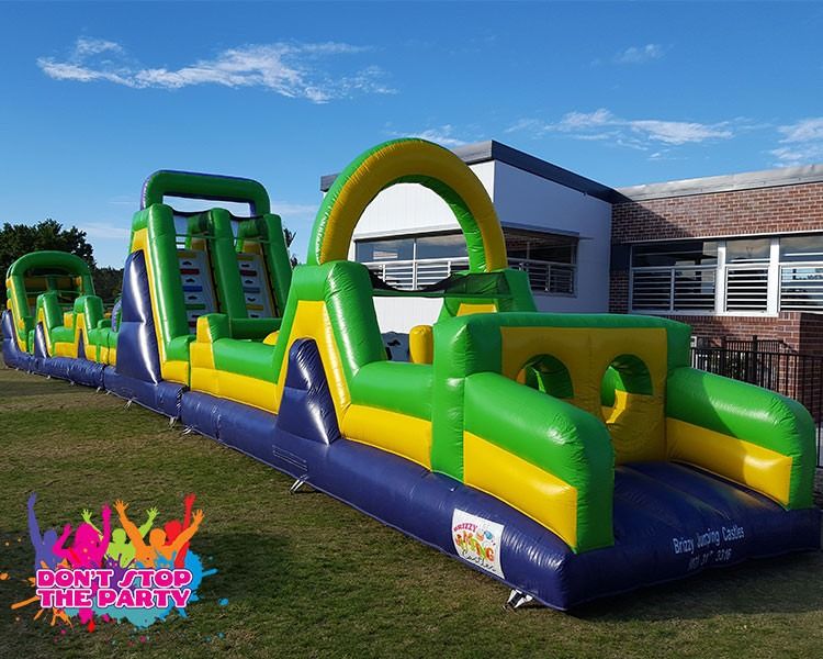 Hire 15 Mtr Obstacle Course and Slide B, hire Jumping Castles, near Geebung