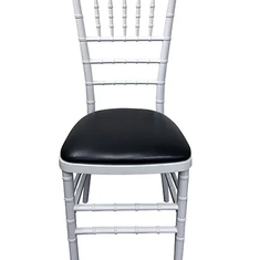 Hire White Tiffany Chair with Black Cushion Hire, in Wetherill Park, NSW