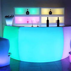 Hire Curved Glow Bar - Semi Circle Bar (3 Pieces), in Smithfield, NSW