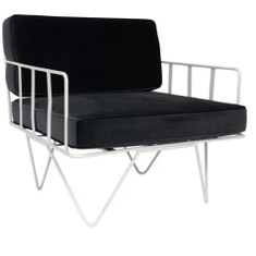 Hire Black Velvet Wire Arm Chair Hire, in Wetherill Park, NSW