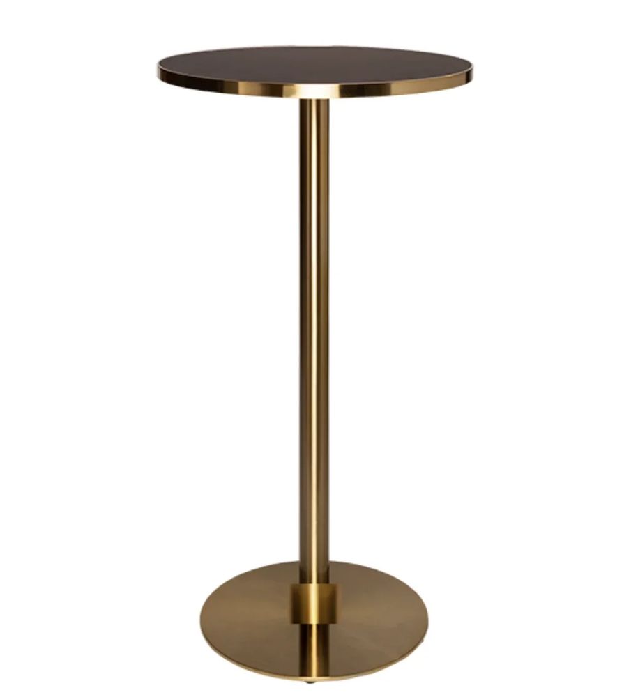 Hire Brass Cocktail Bar Table Hire – Black Marble Top, hire Tables, near Wetherill Park