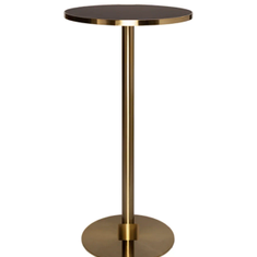 Hire Brass Cocktail Bar Table Hire – Black Marble Top, in Wetherill Park, NSW