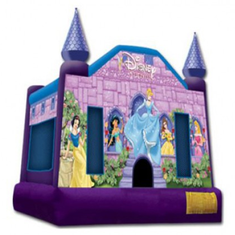 Hire Kids Jumping Castle with Basketball Ring (Disney Princess 2) Kids 3-12 4x4mtrs, in Tullamarine, VIC