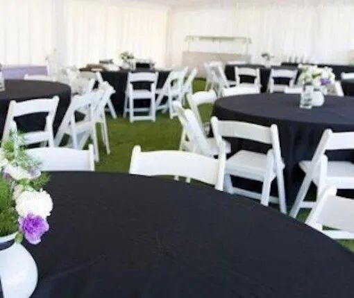 Hire Black Round Banquet Tablecloth Hire, hire Miscellaneous, near Blacktown image 2