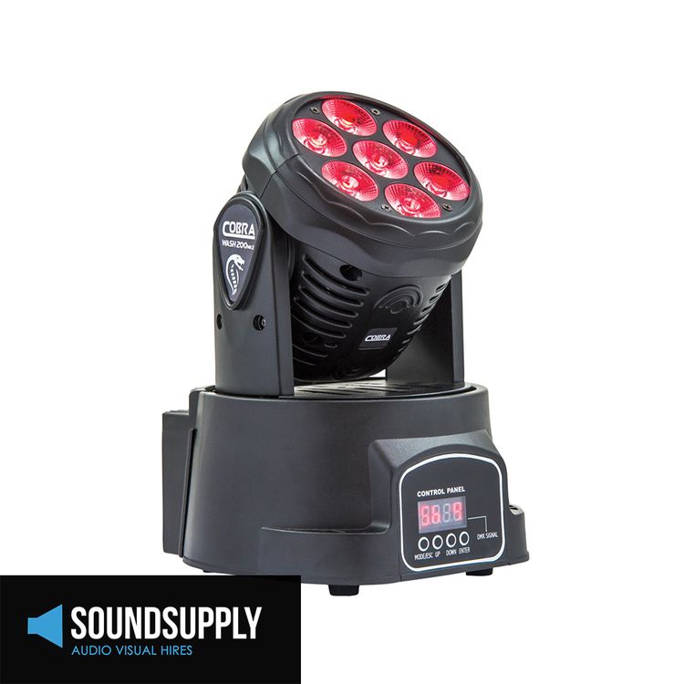 Hire AVE Cobra Wash 200 Mini Moving Head, hire Party Lights, near Hoppers Crossing