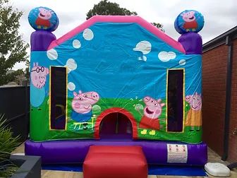 Hire Peppa Pig (4x4m) Castle with Basketball Ring