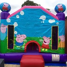 Hire Peppa Pig (4x4m) Castle with Basketball Ring