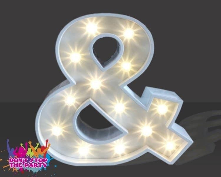 Hire LED Light Up Ampersand - 60cm - &, hire Party Lights, near Geebung