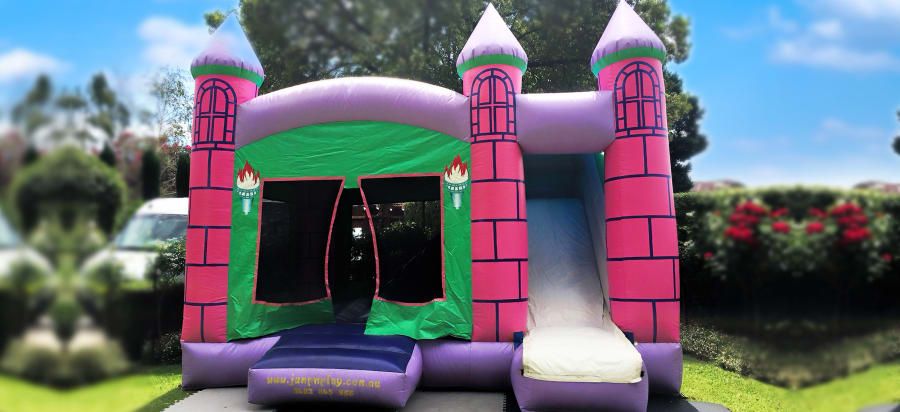 Hire (5m x 5m) Large Pink Combo Castle, hire Jumping Castles, near Brighton East image 1