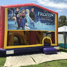 Hire FROZEN JUMPING CASTLE WITH SLIDE