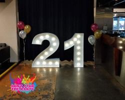 Hire LED Light Up Number - 120cm - 1, hire Party Lights, near Geebung image 1