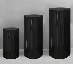 Hire Plinths Round 3 Set – Black, hire Miscellaneous, near Seven Hills