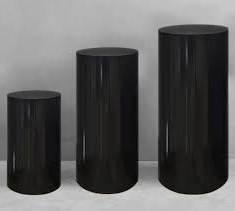 Hire Plinths Round 3 Set – Black