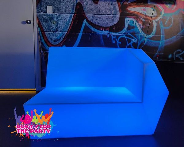 Hire Illuminated Glow Sofa Chair - Straight, from Don’t Stop The Party