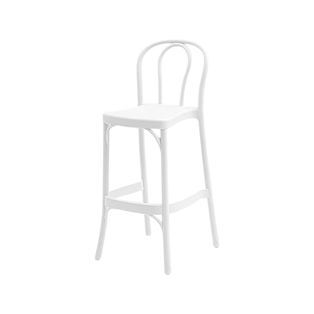 Hire THONET BENTWOOD RESIN BAR STOOL WHITE, hire Chairs, near Brookvale