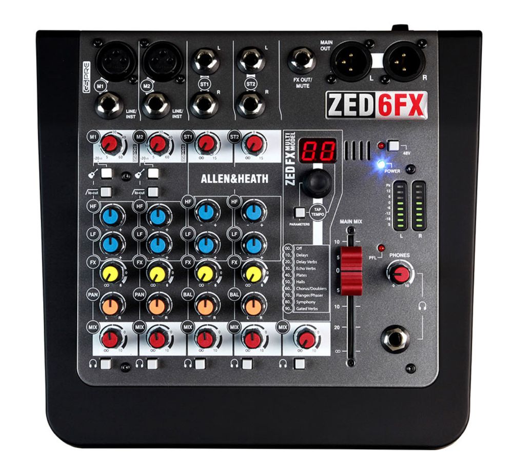 Hire Allen & Heath ZED 6FX Channel Mixer, hire Audio Mixer, near Annerley