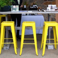Hire Yellow Tolix stool hire