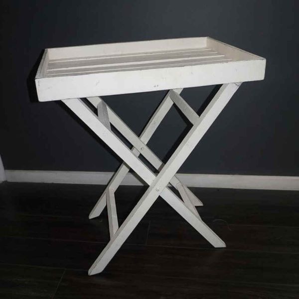 Hire WHITE BUTLERS TABLE (RUSTIC), from Weddings of Distinction