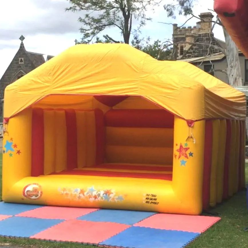 Hire (4m x 4m) Yellow Party Castle, hire Jumping Castles, near Brighton East