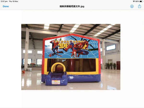 Hire SPIDERMAN 5IN1 COMBO 5X5.5M WITH SLIDE POP UPS BASKETBALL HOOP OBSTACLES TUNNEL