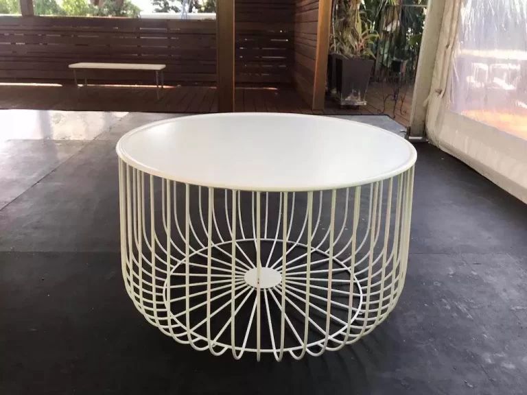 Hire White Wire Coffee Table Hire, hire Tables, near Traralgon image 1