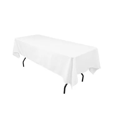 Hire Linen White / Black Tablecloth for 6ft Rectangle table