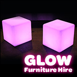 Hire Glow Ottoman Cubes -  Package 3