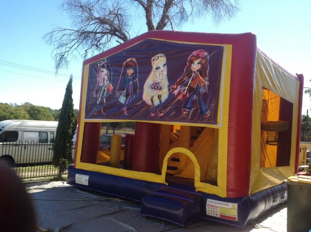 Hire BRATZ JUMPING CASTLE WITH SLIDE, hire Jumping Castles, near Doonside