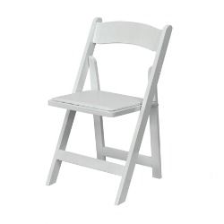 Hire White Americana folding chair with cushioned seat, hire Chairs, near Underwood