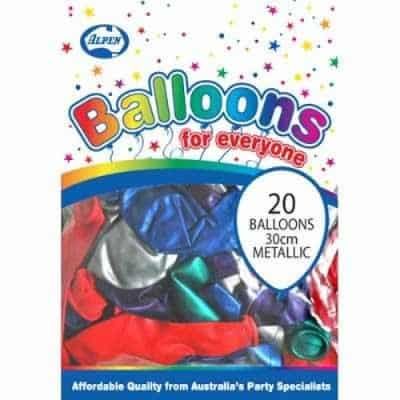 Hire Metallic Mixed 30cm Balloons (20 Pack), hire Miscellaneous, near Riverstone