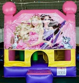 Hire Barbie Girl (3x4m) with slide and Basketball Ring inside