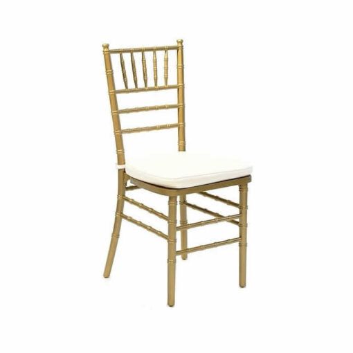 Hire Gold Tiffany Chairs with White Cushion, hire Chairs, near Chullora
