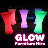 Hire Glow Cocktail Tables - Package 5, hire Tables, near Smithfield