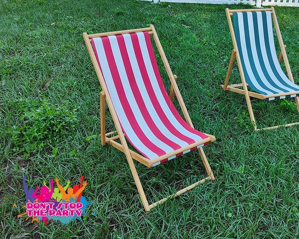 Hire Deck Chair - Blue and White, from Don’t Stop The Party