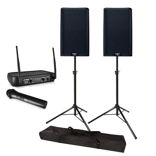 Hire PA System with Wireless Mic and Speaker Stands, hire Microphones, near Blacktown