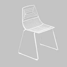 Hire Children’s Wire Dining Chair – White