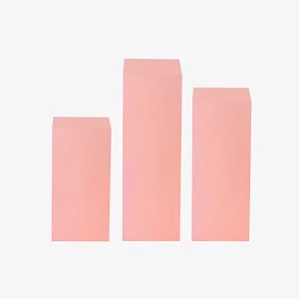 Hire Pink Square Plinth Hire – Set of 3