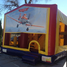 Hire PLANES JUMPING CASTLE WITH SLIDE