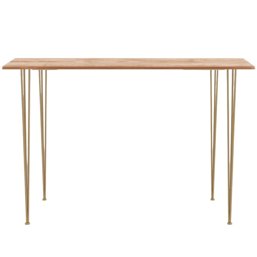 Hire Gold Hairpin Bar Table Hire – Timber Top, hire Tables, near Wetherill Park