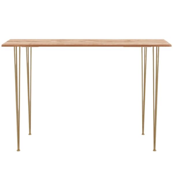 Hire Gold Hairpin Bar Table Hire – Timber Top