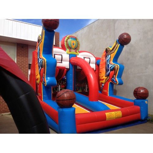 Hire Jumping Castle Combo with slide & basket ball ring (Toystory 3) 6x5mtrs, hire Jumping Castles, near Tullamarine image 1
