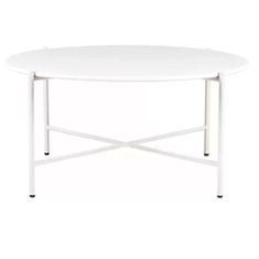 Hire White Round Cross Coffee Table Hire w/ White Top